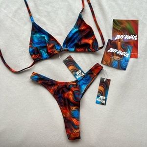 Monet Lifestyle Fire & Desire Bikini Set NWT
